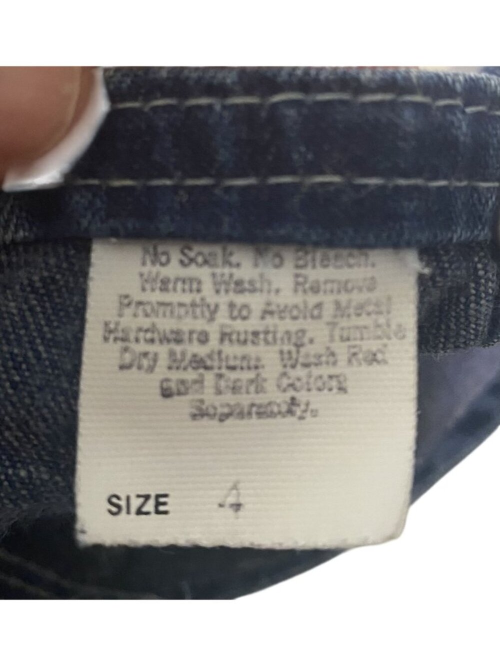 Vintage OSHKOSH B GOSH Bib Overalls Toddler Size 4 Blue Denim Vestbak Snap - Picture 6 of 10
